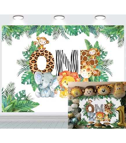 Sfondo Fotografico Rotondo 200 Cm Diametro - Tema Bosco Animali, Per Compleanni, Baby Shower, Ritratti