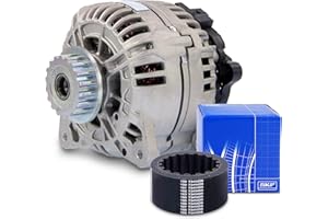 ATEC GERMANY 1x alternateur 12V 180A, 1x manchon d'accouplement SKF Compatible avec VW MULTIVAN T5, TOUAREG, TRANSPORTER T5