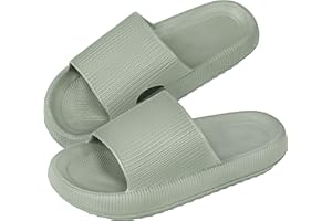 NIBESSER Cloud Sliders Women Men Comfy Non-Slip Pillow Slippers with Thick Sole, Quick-drying Soft Bathroom Slippers Pool Slides Summer Massage House Shower Shoes for Indoor & Outdoor