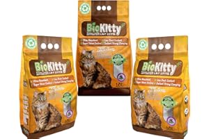 BioKitty 3 Pack of Clumping Cat Litter, Highly Absorbent Natural Mineral Bentonite Cat Sand Litter Lavender, Long Lasting Odour Control Litter 3x10L (30L, LAVENDER)