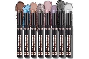 XINYUNXIN Classy Shimmer Stick Set di 8 Bastoncini per Ombretti morbidi cremosi, opachi e matita crayon evidenziando lucido pigmentato impermeabile