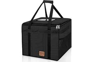 Regalmate Delivery Bags for Hot Food, Uber Eats - 38 * 38 * 32cm Grocery Shopping Insulated Picnic Bag, Large Cool Bag - Thermal Cooler Box, Commercial Pizza Carrier for Just Eat and Deliveroo