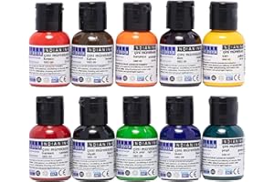 SÜDOR KIRTASIYE 1955 SMARTFARBEN Professionnel Ensemble Des Encres De Couleur India Ink, 10 x 25ml Pour les Illustrations, La Calligraphie, La Peinture D'art, Le Pinceau, Le Stylo de Calligraphie Ou Le Stylo Aérographe