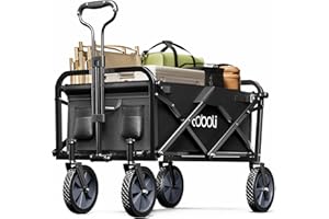 Toboli Carro Carretilla de Mano Plegable Negro asa telescópica Carro de Transporte 100kg de Carga