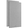 AudioSilk Acoustic Panels, 2 Pack, Large, 116 x 58cm, Mid Grey