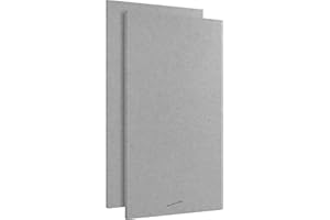 AudioSilk 2 Pack Large Acoustic Panels 116 x 58cm Medium Grey