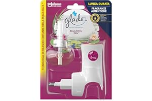 Glade Diffusore di Oli Essenziali Elettrico, Profumatore per Ambienti, Fragranza Relaxing Zen, Confezione da 1 Diffusore e 1 Ricarica