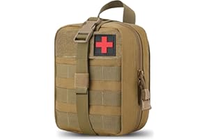 ‎TANSOLE TAN SOLE TANSOLE molle erste Hilfe Tasche leer Tactical gürteltasche EDC Taktische ifak kleine Pouch für Outdoor survival,Camping,militärische Ausrüstung einsatztasche,First aid gürtel Bag (Khaki)