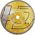 HIGHDRIL Diamond Saw Blade - 250MM Diamond Tile Blade with 25.4MM Arbor, Dry or Wet Cutting Disc for Porcelain Tile Ceramic Granite Marble Hard Material Masonry