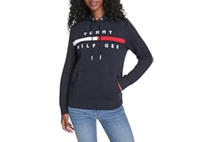 Tommy Hilfiger Damen Fleece Soft Pullover Hoodie Sweater Sweatshirt