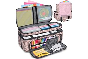 IMAGINING Étui de transport pour Cricut Maker, sac Cricut pour machine Cricut avec housse compatible avec Cricut Explore Air, Air 2, Maker, Maker 3, sacs d'organisation et de rangement, accessoires Cricut