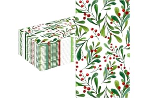 MORAINJAY 40 PCS Christmas Party Napkins, Christmas Berries Paper Napkins for Xmas Winter Party, Birthday Tableware Decorations Supplies