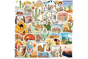KADERAS 50 Adesivi da Deserto Viaggio, Adesivi Impermeabili in Vinyl per Bagagli All'Aperto Skateboard Laptop Valigie Libri Copertine