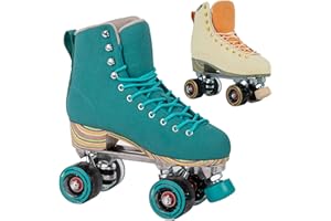 LMNADE Throwback Traditional Figure Skate Style Vegan-Friendly Roller Skates. Ideal Roller Boots for Girls and Women Suitable for Indoor & Outdoor Use