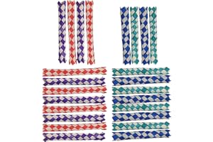Elprico Bambu Finger Traps, Mjuka Giftfria 13 Cm, för Underhållning | Naturlig bambu, säker fågelleksak, fodertillbehör, DIY-hantverk