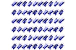 SacJkt 60PCS Eraser, Pencil Erasers Multipack, White Plastic Rubbers Erasers, 2B Soft Rubbers Erasers for Kids and Adults Universal Use In Schools, Office, Drawing, Sketches (3.7x1.7cm)
