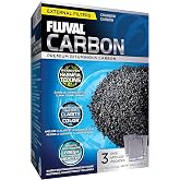 Fluval Akvaryumlar i&ccedil;in Karbon Filtre Ortamı, Premium Bit&uuml;ml&uuml; Karbon U&ccedil;lar, 100 gram Naylon Torbalar, 3'l&uuml; Paket, A1440