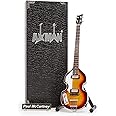 P McCartney 1961 Hofner 500/1 Violin Bass - Miniature Guitar Replica - Music Gifts - Handmade Ornamental 1/4 Scale - Includes a Display Box, Name Tag and Miniature Guitar Stand