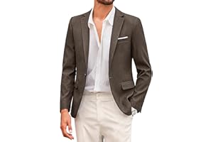 COOFANDY Herren Sakko Sportlich Modern Freizeit Blazer 1 Knopf Business Jackett Regular Fit Leichte Anzugjacke