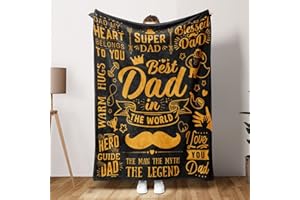 Niyewsor Dad Christmas Birthday Gifts, Flannel Blanket Gifts for Dad from Daughter Son, Presents for Daddy on Christmas Birthday Father's Day Thanksgiving