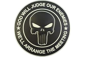 LEGEEON God Will Judge Our Enemies PVC Patch (All Black Glow Dark)