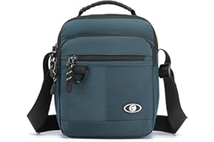 BAGZY Sacoche Homme Bandouliere Sacoche Homme Sac a Main Oxford Sacoche Tablette Pochette Epaule Homme Besace de Voyage école Travail Sac Porté épaule Sport Bourse Pochette Cartable