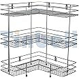 Tinbell L Corner Shape Stand Set Of 3 Layer Stainless Steel Multipurpose Wall Mount Storage Rack, Shelf For Kitchen And Bathroom (3 Layer, Corner Shelf)