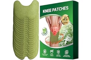 TimOye Knee Pain Relief Patches,45Pcs Wormwood Knee Patches for Pain Relief Herbal Knee Heat Pads for Arthritis Joint & Muscle Soreness Fast Acting Herbal
