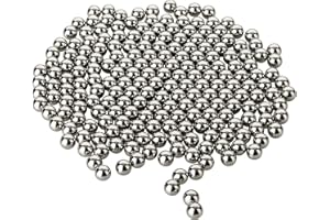 Heanvmyss Bola de Acero Inoxidable,100 Piezas Bolas de Precisión,Perlas de Limpieza,Bolas Macizas Pulidas,Bolas de Rodamiento,Esfera Reflectante para Decoración Jardín,Botellas,Decantador(5,5mm)