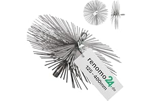 ‎RENOMO24 Renomo24 1x Schornsteinbesen aus Federstahl für gemauerte Schornsteine (Kamine) / Kaminbesen mit M12 Gewinde / 250mm