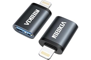 Lightning auf USB Adapter, 2Pack iPhone Stick Adapter Kompakter USB 3.0-OTG für iPhone/iPad, Hubs, MIDI Keyboard, Maus, Kartenleser, Daten Synchronisation unterstützt Flash Drive