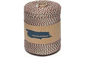 CSK KONTORBEDARF Document Staple Thread in Green/White/Red North Rhine-Westphalia Approx. 360 m per Roll Certificate Yarn Filing Yarn Notary Cord