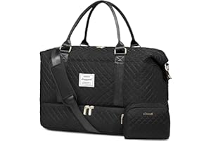 LOVEVOOK Bolsa de Viaje Mujer Bolsa Deporte Mujer Grande Maletas de Cabina Avion Travel Duffle Bag Bolso Maternidad Hospital Equipaje de Mano con Neceser Organizador para Viaje Gym Playa Sauna