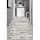 Viva Home Makinede Yıkanabilen Kaymaz Tabanlı Vintage Kesme Yolluk Ar648, Bej, 60 X 150