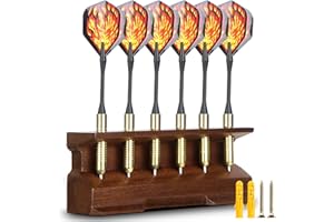 Enjoyard Supporto per freccette 2 in 1 e supporto da parete in legno, decorazione per freccette, supporto per freccette, per la casa