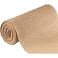 JOIKIT 30 cm x 10 m Natural Hessian Roll, Hessian Fabric Roll, Woven Natural Jute Fabric Burlap Table Runner Upholstery Cloth Supplies for Arts and Crafts, Decorative Collages, Models Building