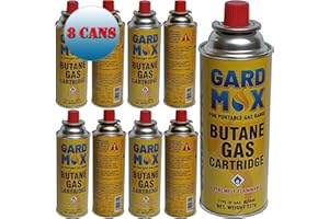 FastWrite 8 Butane Gas Bottles Canister Camping Heater Cooker BBQ