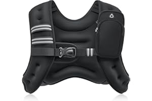 ZELUS Weighted Vest for Men & Women, 3.6–13.6kg Training Weight Vest with Adjustable Straps, Reflective Detailing & Phone Armband, for Running, Home Gym, Strength Training & Weight Loss