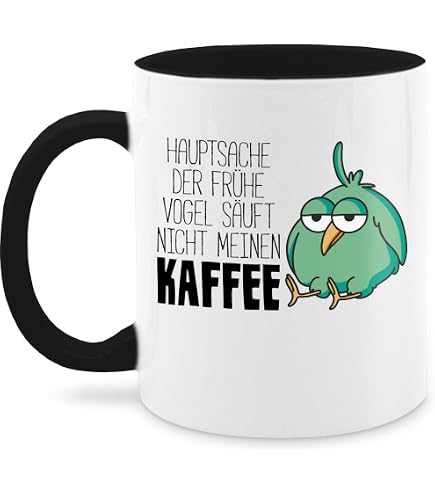 Lustige Kaffeetasse 'Ich Beobachte Euch Alle' – Schwarz, 325 Ml, Perfekt Fürs Büro & Als Geschenk