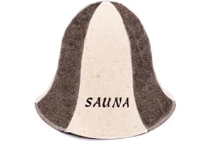 Ger3as Chapeau de Sauna 100% en Feutre Hat de Laine avec Broderie pour Homme et Femme