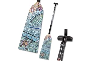 Hornet Watersports Dragon Boat Paddle - Turtle Design - Adjustable Carbon Fiber Dragon Boat Paddle - IDBF Approved - Dragon Boat Accessories - Dragonboat Paddles