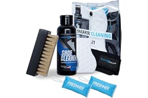 SNEAKZCOVER Sneaker Cleaner Set – Premium Schuhputzset inkl. hochwertiger Schuhreiniger, Schuhbürste, Mikrofasertuch, Schuhdeo und Schmutzradierer für Schuhe und Sneaker