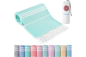 HOQQUE Toalla Playa Grande Toallas Piscina Grandes Algodon Beach Towel Turca Antiarena XXL Accesorios de Praia Pareo Towels Regalo Mujer Regalos para Hombre Camping Gym Yoga Fitness