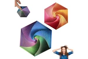 WIDESMART Fractal Fidget Hexagon,2 Stück 3D Hexagon Spiral Spielzeug,Antistress Fidget Toys,Sensorisches Spielzeug Für Erwachsene Perfekt für Stress und Angst
