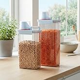 Pikas 2'li B&uuml;y&uuml;k Boy Saklama Kabı &ndash; &Ouml;l&ccedil;ekli Kapak, Sızdırmaz Erzak Bakliyat ve Deterjan İ&ccedil;in &Ccedil;ok Ama&ccedil;lı Set (2300-2800 ml)