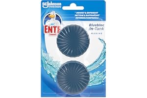 ‎WC-ENTE WC-Ente® Blue Bloc Intank, WC-Tabs für Wasserkästen, Marine Duft, 2er Pack (2x50g)