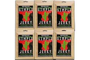 BEN JACOBS Beef Jerky Carne de vaca Caja de muestra de cecina, 6 x 50 g, carne de vacuno austriaca de primera calidad alimentada con pasto, sin aditivos ni conservantes (6 x 50g, Mexican Style)