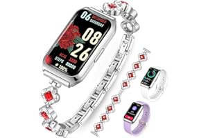 Homailida Smartwatch Damen, 1.47" HD-Display Sportuhr Fitnessuhr Menstruationszyklus Herzfrequenz/SpO2/Schlaf, IP68 Wasserfest Sportmodi Smart Watch für iOS Android