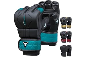 MYTRA FUSION Gants MMA pour Homme et Femme – Gants Sparring Open Palm Respirants, Gants Grappling pour Kickboxing, Muay Thai, Combat en Cage, MMA et Entraînement en Arts Martiaux