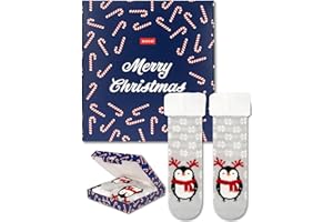 soxo Grube Świąteczne Skarpetki Dla Kobiet Ocieplane Skarpety Prezent Na Święta Zapakowane 35-40